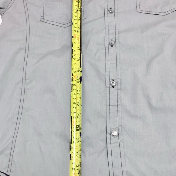 DRILL NYC Men’s Grey Button Down L/S Shirt w/Pockets + Great Details! NWOT - Picture 8 of 13